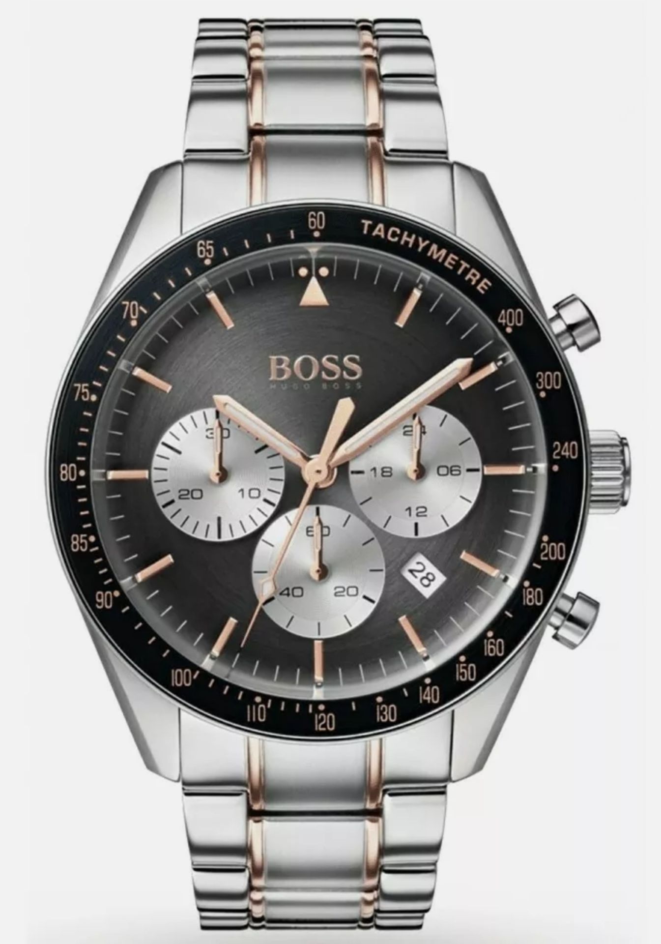 Hugo Boss 1513634 Men's Trophy Two Tone Rose Gold & Silver Chronograph Watch