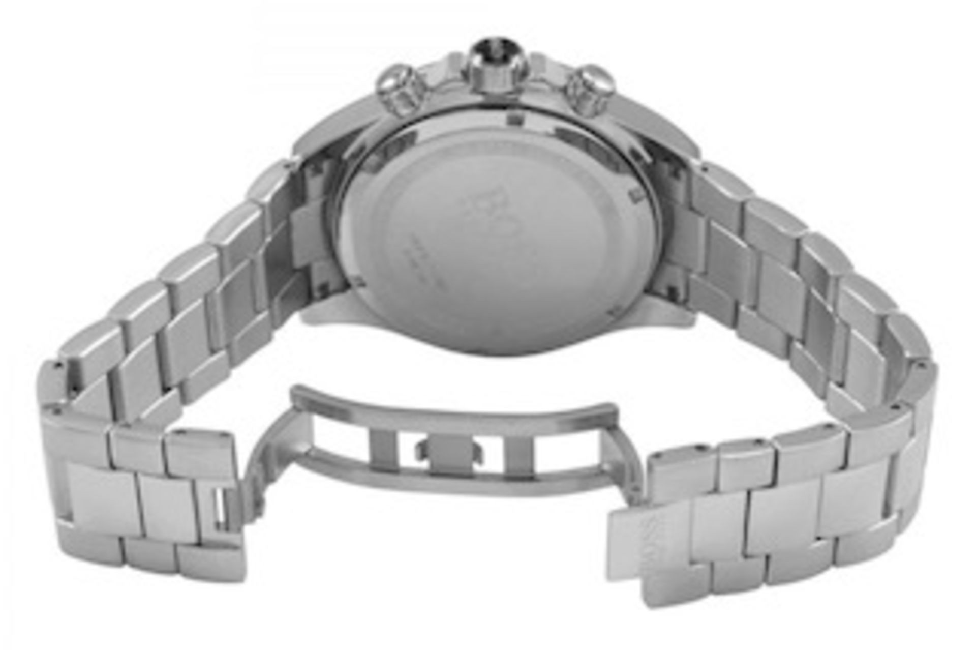 Hugo Boss 1512963 Men's Ikon Blue Dial Silver Bracelet Chronograph Watch - Image 4 of 5
