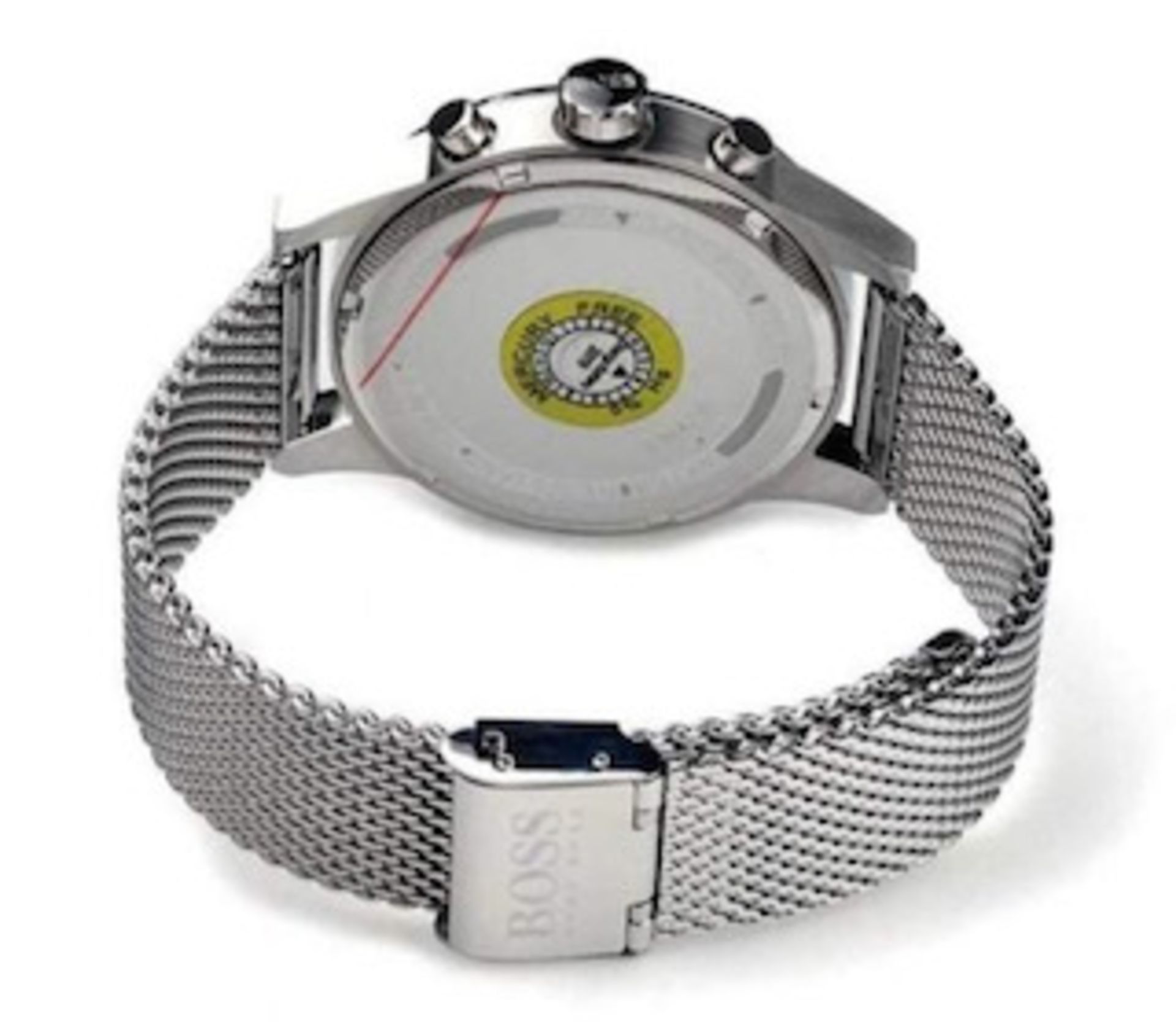 Hugo Boss 1513440 Men's Jet Silver Mesh Band Chronograph Watch - Image 4 of 5