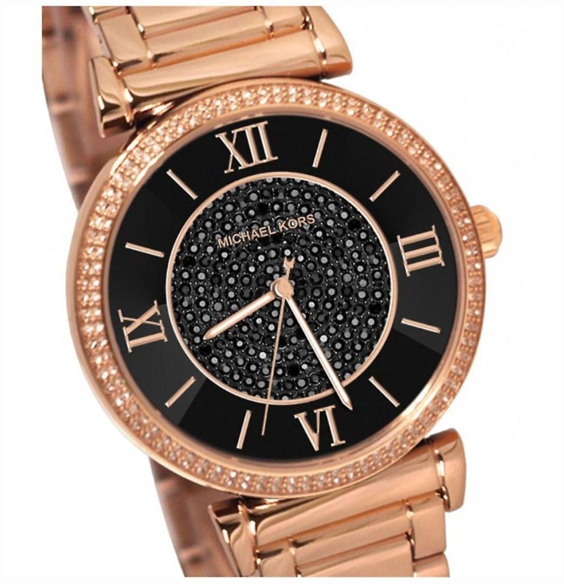 Michael Kors MK3356 Ladies Catlin Rose Gold Quartz Watch - Image 2 of 6