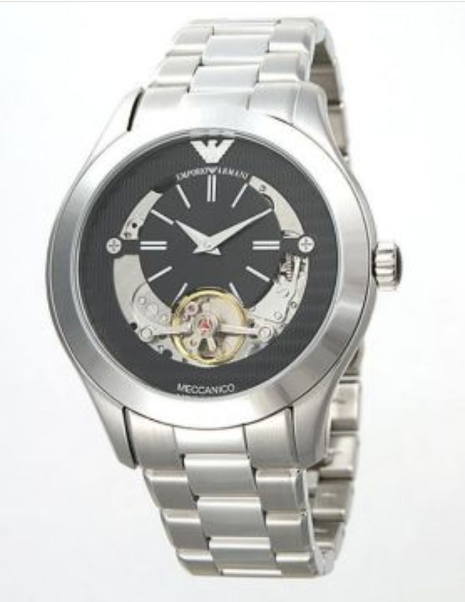 Emporio Armani AR4642 Men's Silver Bracelet Meccanico Designer Watch - Image 2 of 5