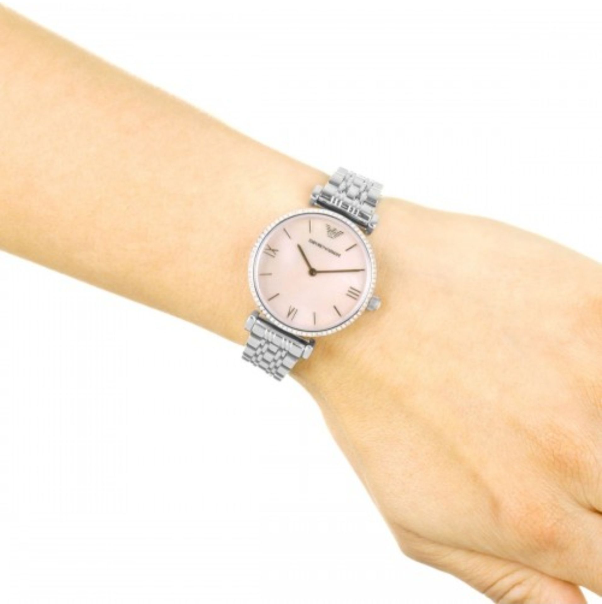 Emporio Armani AR1779 Ladies Gianni T-Bar Silver Bracelet Watch - Image 3 of 6