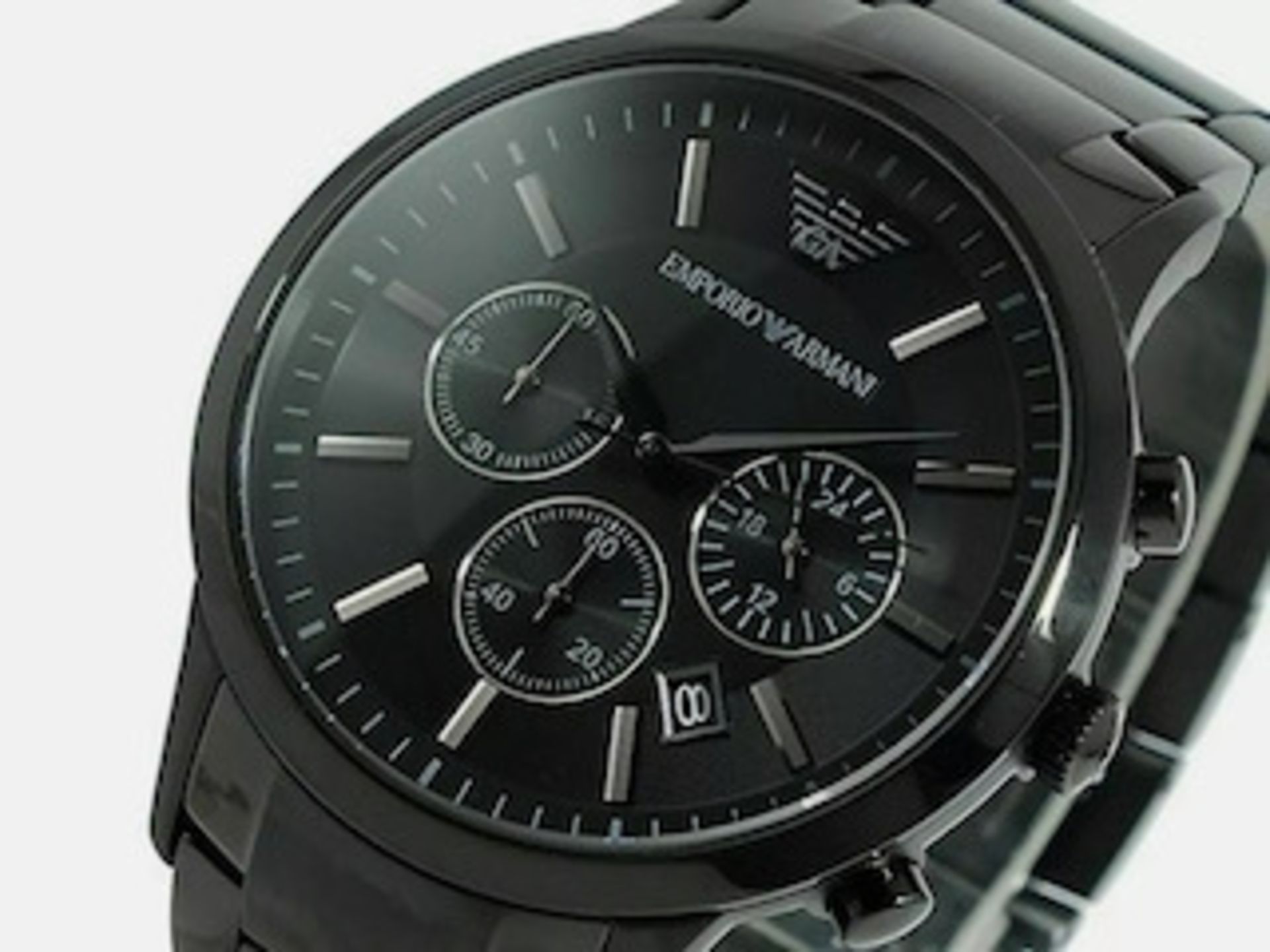 Emporio Armani AR2453 Men's Black Stainless Steel Bracelet Chronograph Watch - Image 5 of 6