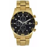 Emporio Armani AR5857 Black Dial Gold Tone Bracelet Quartz Chronograph Watch