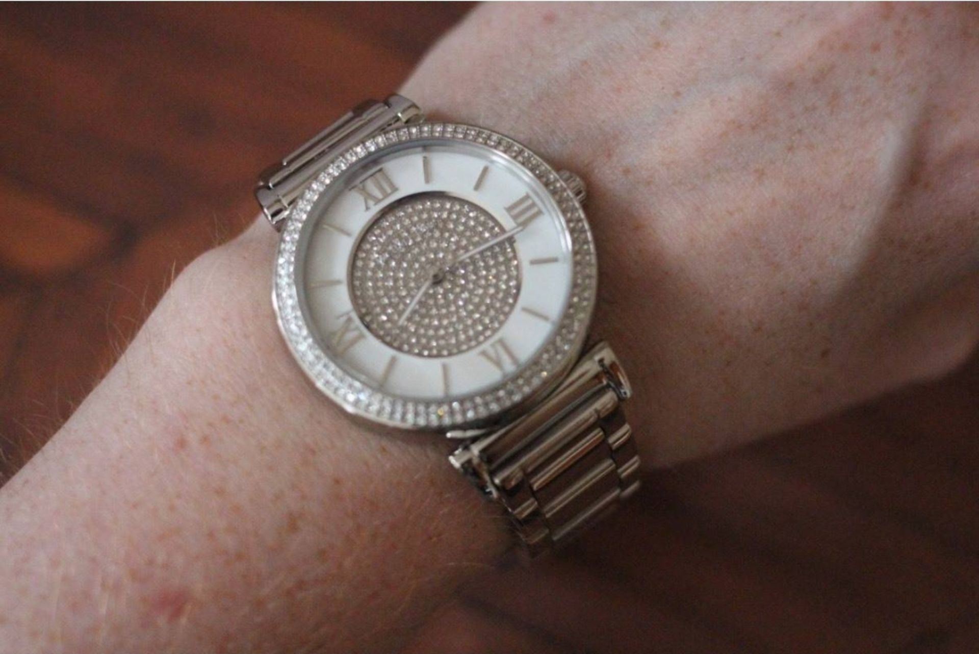 Michael Kors MK3355 Ladies Catlin Bracelet Silver Watch - Image 2 of 8