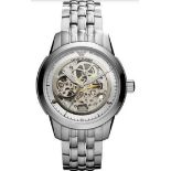 Emporio Armani AR4626 Men's Meccanico Silver Bracelet Watch