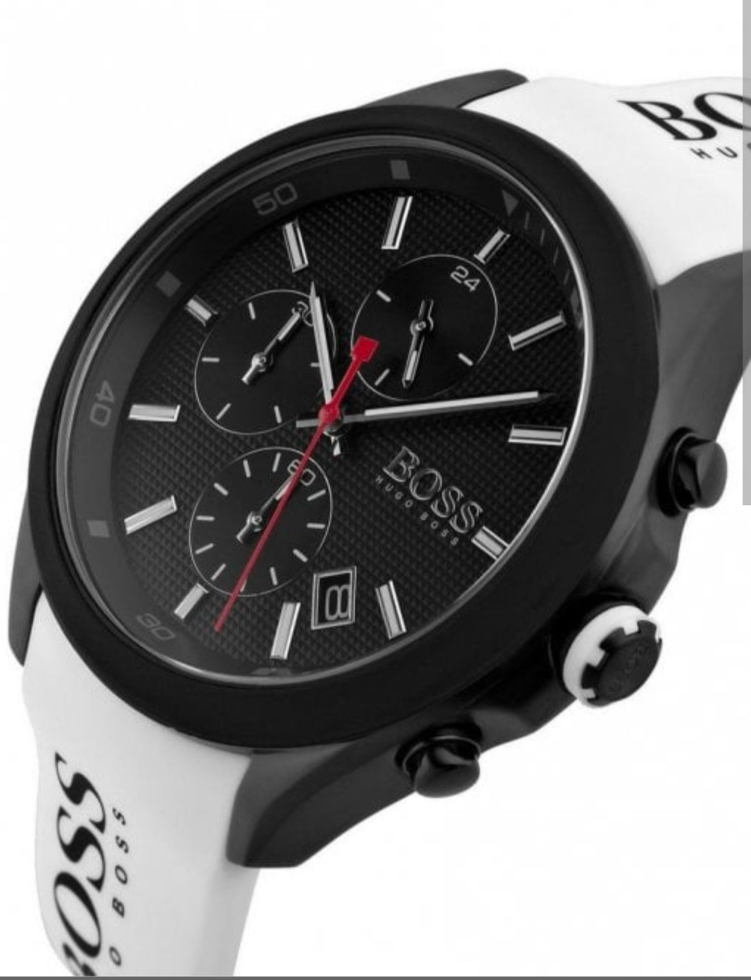 Hugo Boss 1513718 Men's velocity White Silicone Strap Chronograph Watch - Image 6 of 8