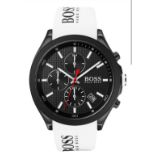 Hugo Boss 1513718 Men's velocity White Silicone Strap Chronograph Watch