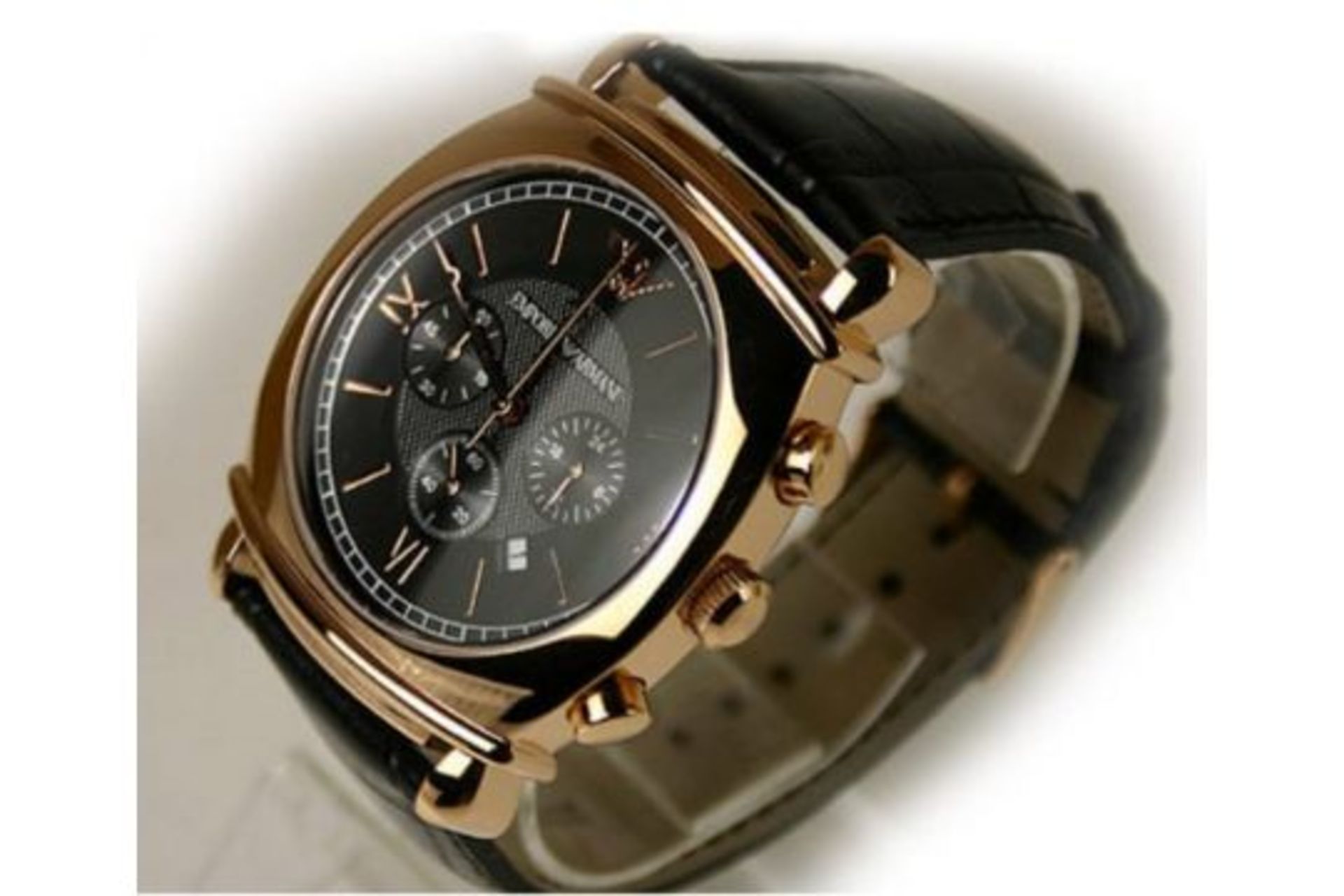 Emporio Armani Mens Rose Gold Watch AR0321 - Image 2 of 8