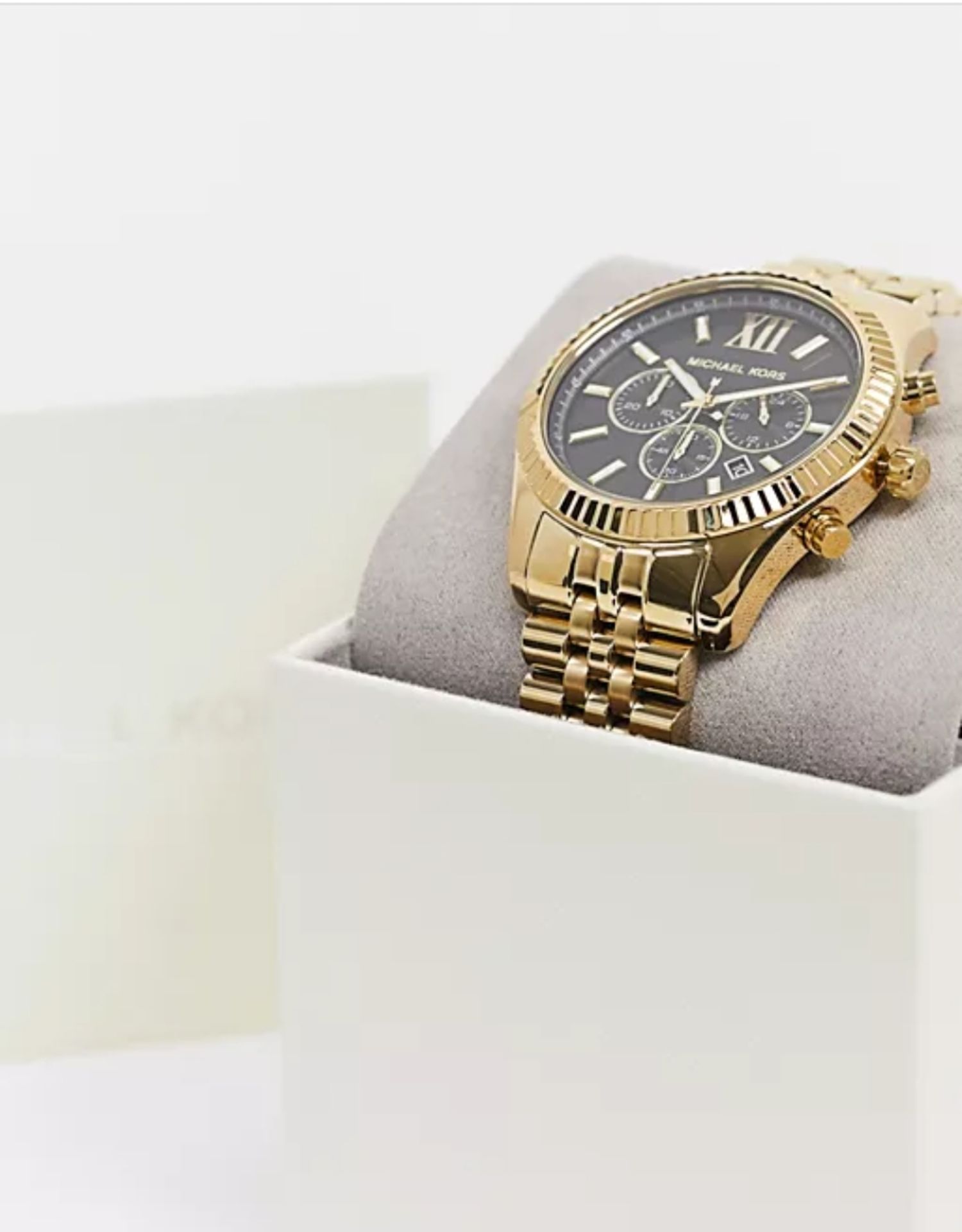 Men's Michael Kors Lexington Gold Bracelet Chronograph Watch Mk8286 - Image 6 of 7