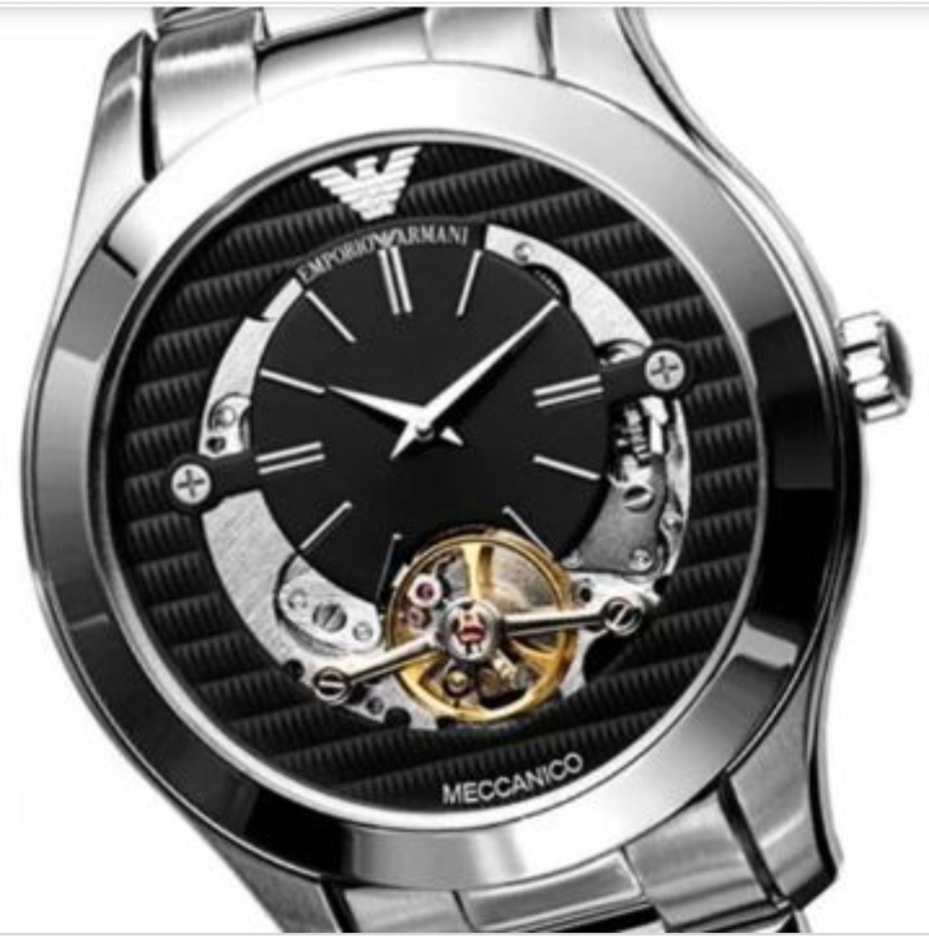 Emporio Armani AR4642 Men's Silver Bracelet Meccanico Designer Watch - Image 3 of 5