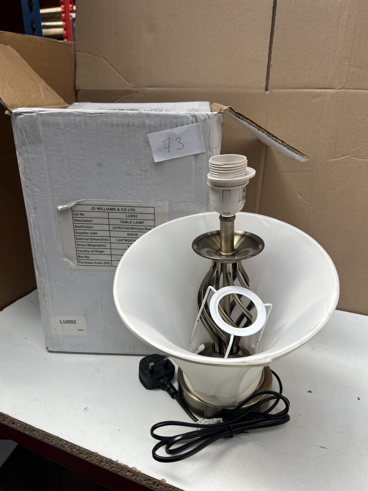 Barley Twist Touch Lamp. RRP £39.99 - Grade U