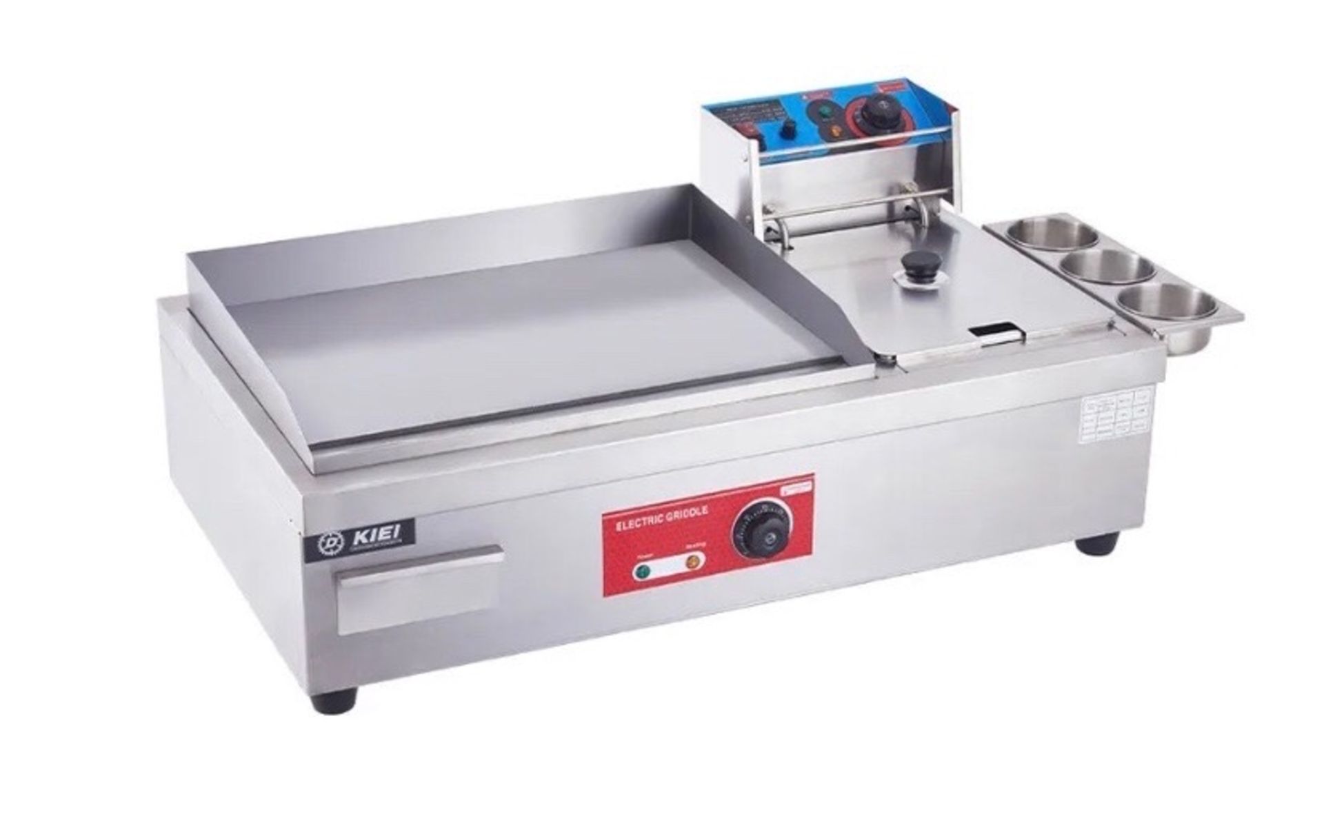 Brand New Electric Griddle Countertop & Deep Fryer 2 in 1 - Image 2 of 2