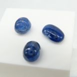 Selection of 3 Natural Sapphires In A Cabochon Cut. Combined Weight: 10.31 Carat