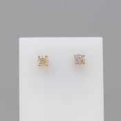 Pair of 18ct Rose Gold 0.37 Carat Diamond Solitaire Stud Earrings, Boxed
