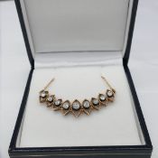 Stunning Vintage-Style Rose-Cut Graduated Diamond Necklace