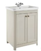 Brand New Boxed Country Living Wicklow 600 Basin Unit - Taupe Grey with basin RRP £565 **No Vat**