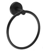 Brand New Boxed Aero Towel Ring - Matt Black RRP £30 **No Vat**