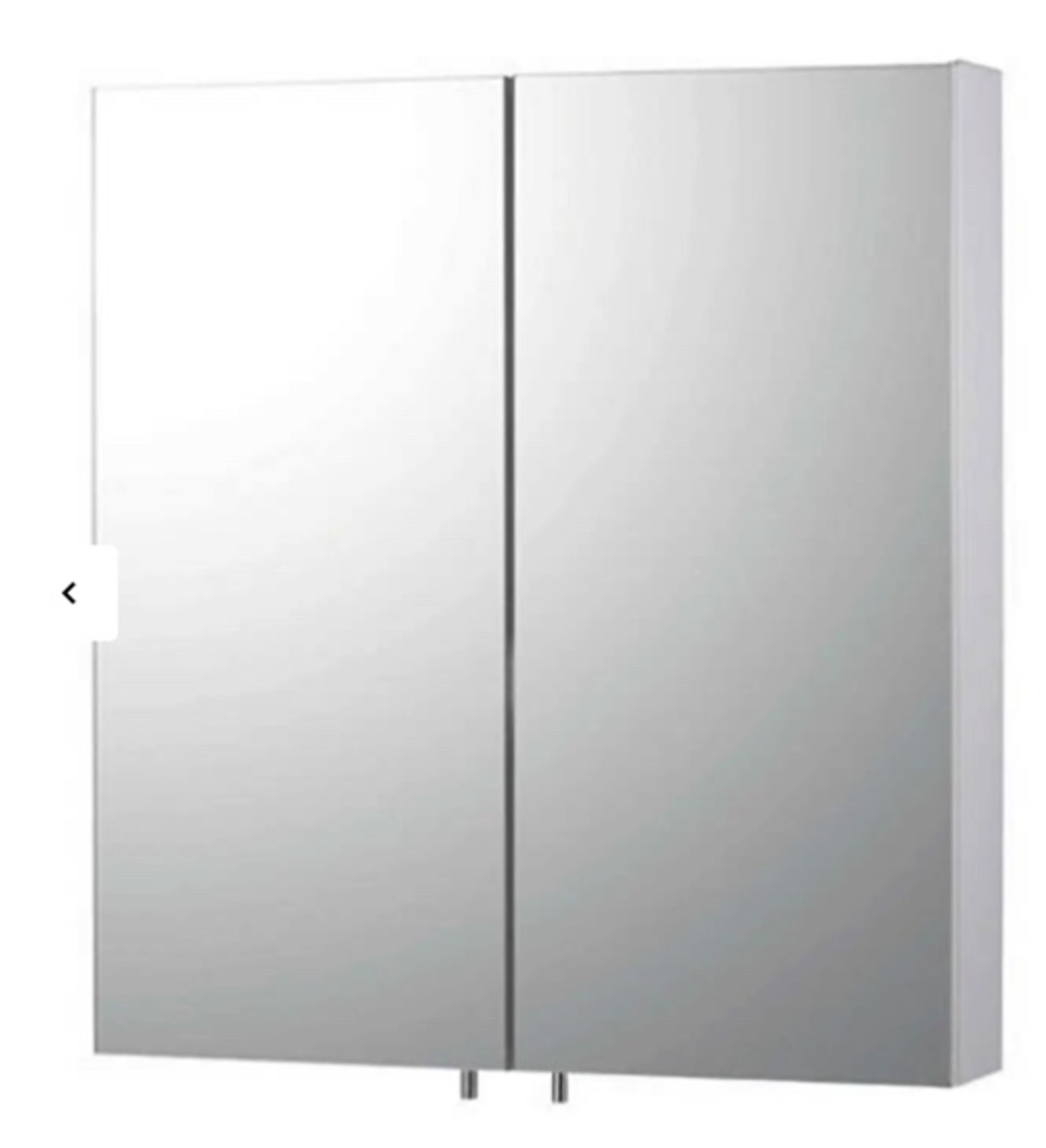 Brand New Boxed Stainless Steel Double Door Bathroom Mirror Cabinet RRP £75 **No Vat**