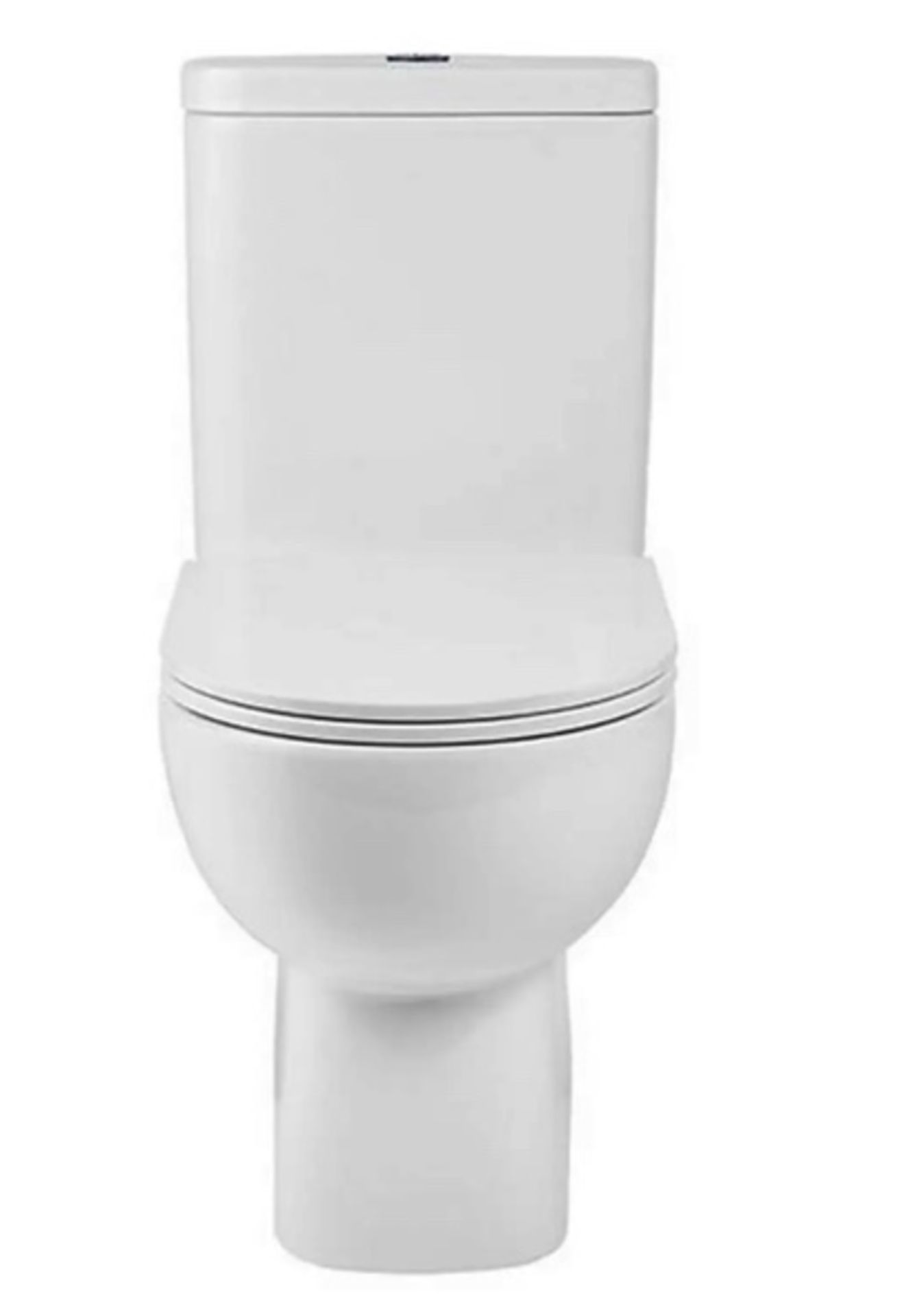 Brand New Boxed Newton Open Back Close Coupled Toilet with Soft Close Toilet Seat RRP £300 **No V...
