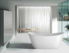 Brand New Pure Freestanding Bath 1700mm x 800mm - Mat White RRP £1400 **No Vat**
