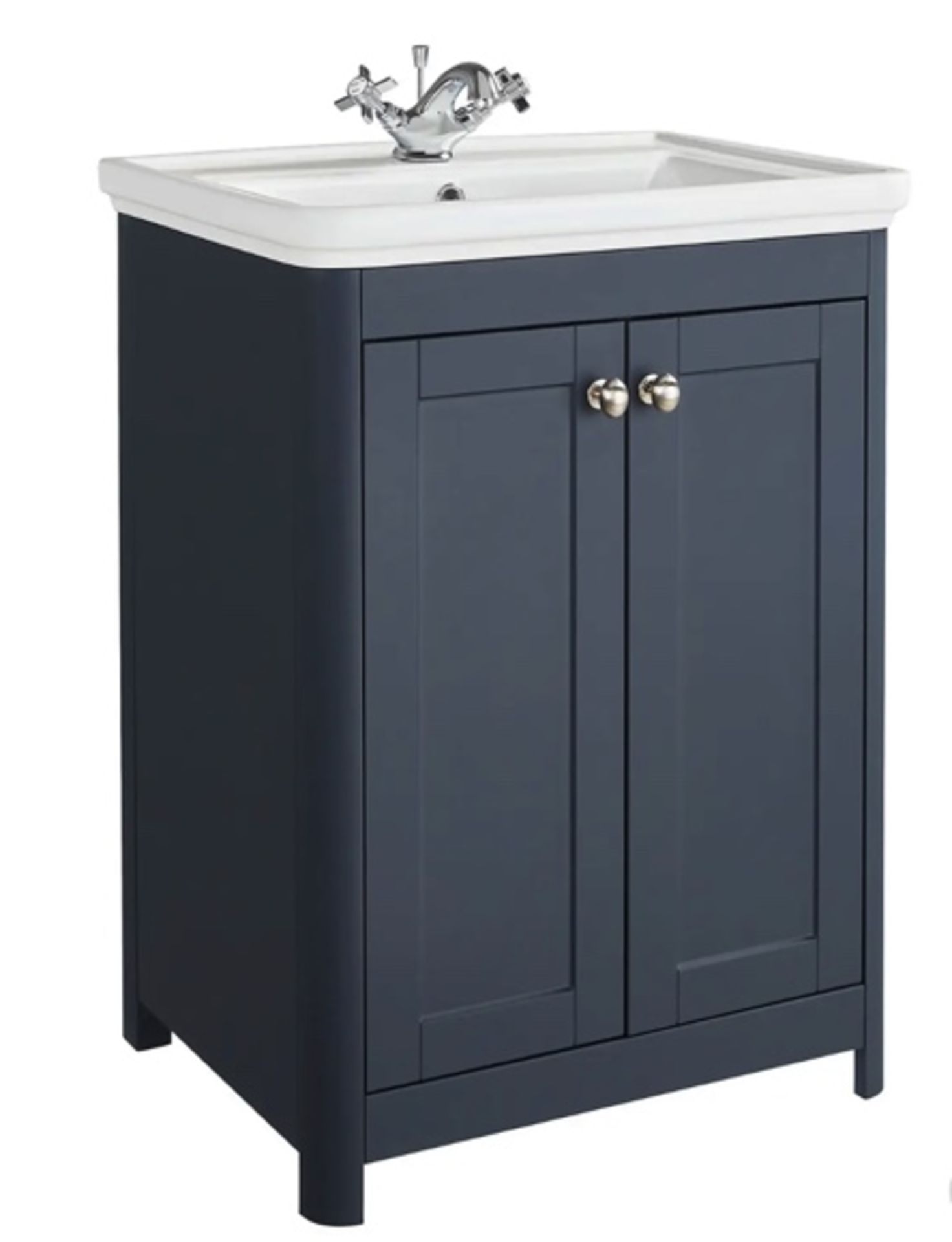 Brand New Boxed Country Living Wicklow 600 Basin Unit with Basin- Navy RRP £565 **No Vat**