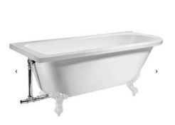 Brand New Stanton White Shower Bath With White Feet - Left Hand RRP £845 **No Vat**