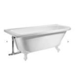 Brand New Stanton White Shower Bath With White Feet - Left Hand RRP £845 **No Vat**