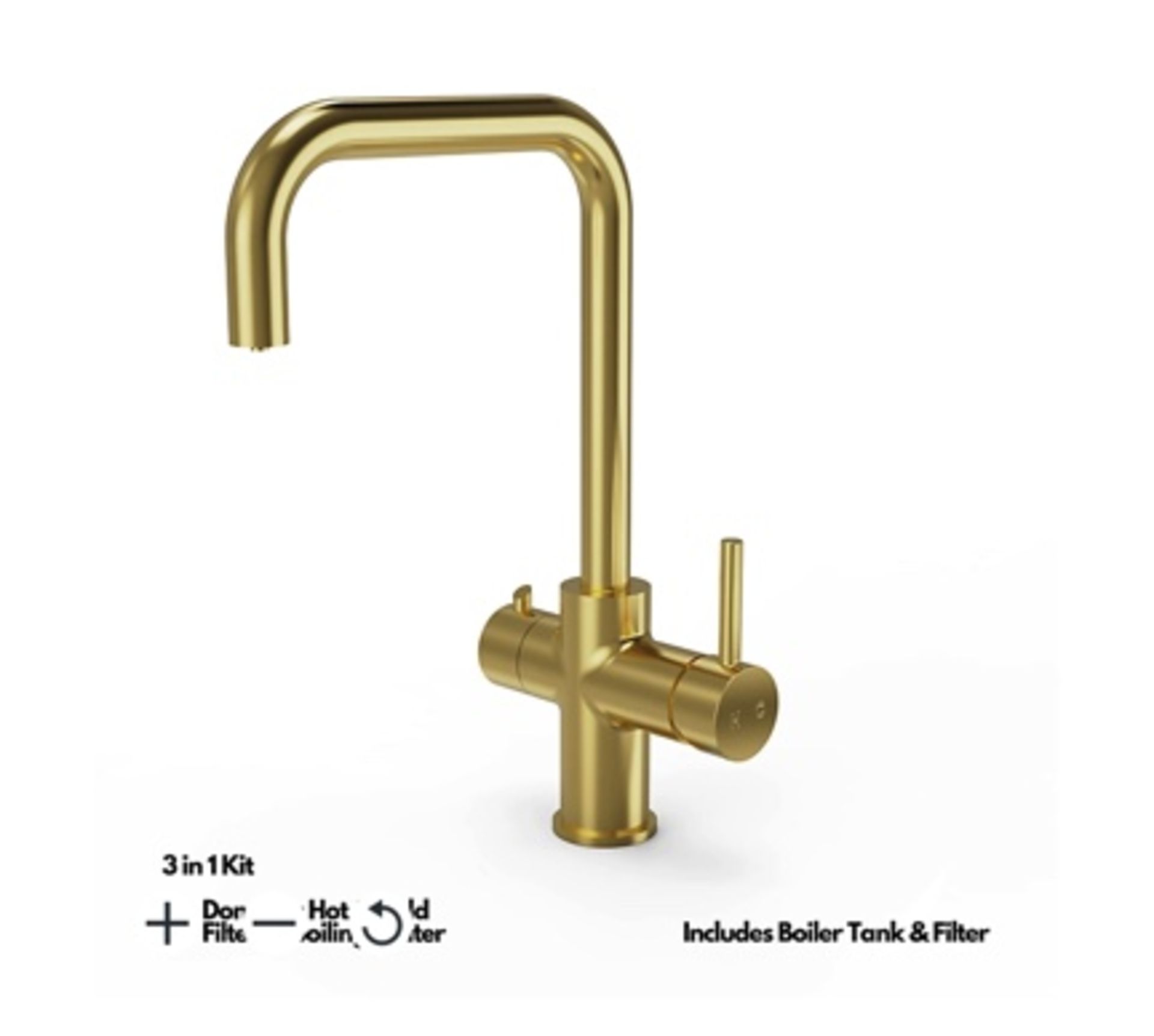 Brand New Boxed Kersin Elise Brushed Brass 3 in 1 Instant Hot Water Kit RRP £290.90 **No Vat**