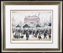 L.S. Lowry Limited Edition "MARKET SCENE, NORTHERN TOWN, 1939"