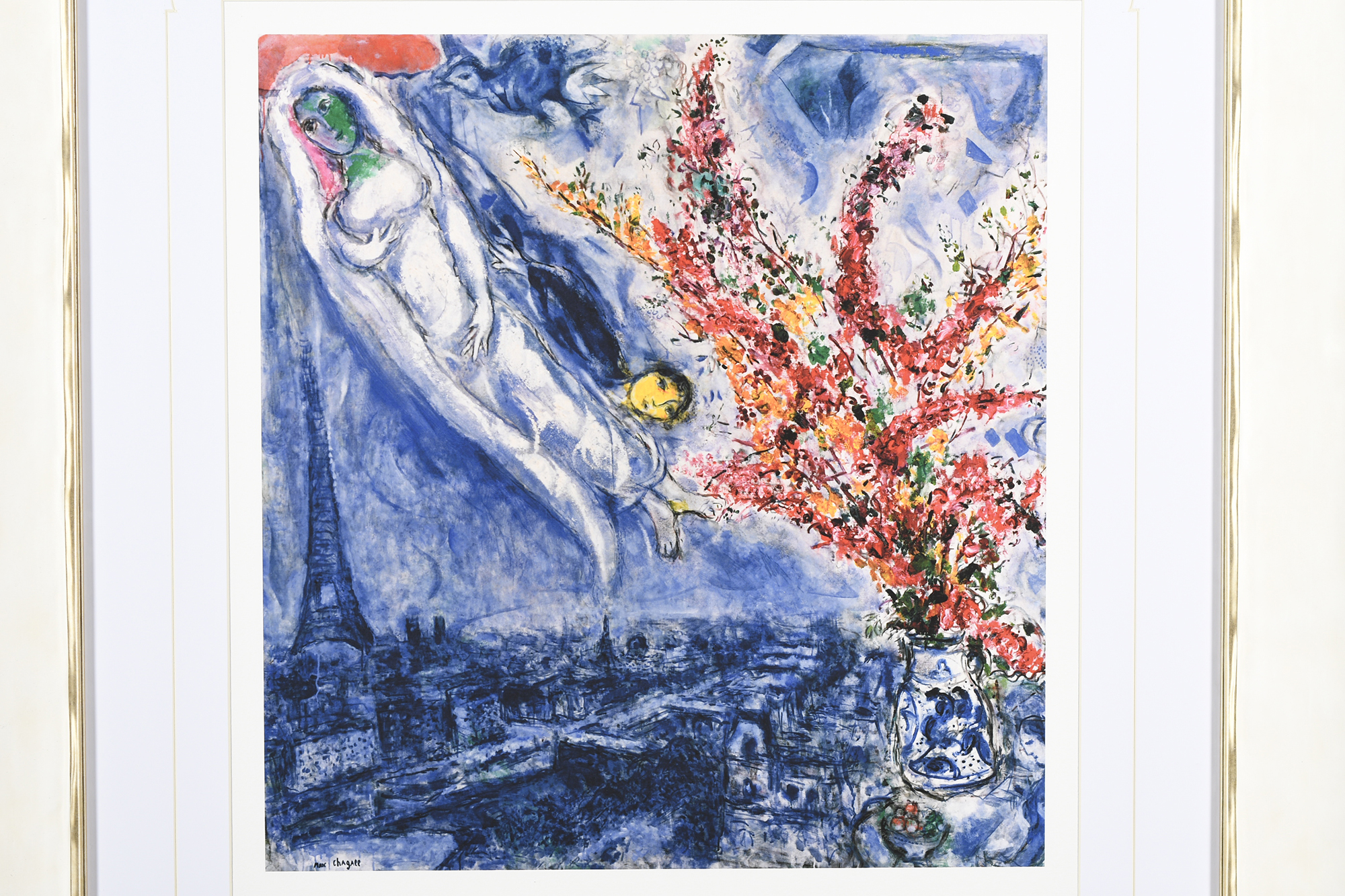 Limited Edition Marc Chagall ""Flowers Over Paris"" One of only 50 Worldwide - Image 2 of 10