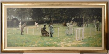 Large Limited Edition ""The Tennis Party"" by Sir John Lavery.