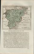 Wales Merionethshire 1783 F Grose Copper Plate County Map.