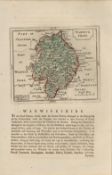 Warwickshire 1783 F Grose Copper Plate Coloured County Map.