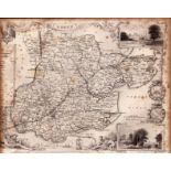 Essex Steel Engraved Victorian Thomas Moule Antique Map.