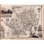 Hertfordshire Steel Engraved Victorian Thomas Moule Antique Map.