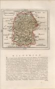 Wiltshire Antique 1783 F Grose Copper Plate Coloured County Map.