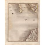 Isle of Man South Douglas Peeltown John Cary’s Antique George III 1794 Map.