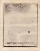 The Dorset Coast Weymouth Portland John Cary's Antique George III 1794 Map.