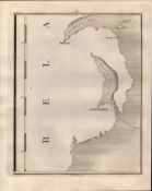 Ulster Belfast Downpatrick Strangford Loch John Cary’s Antique 1794 Map.