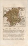 Worcestershire 1783 F Grose Copper Plate Coloured County Map.