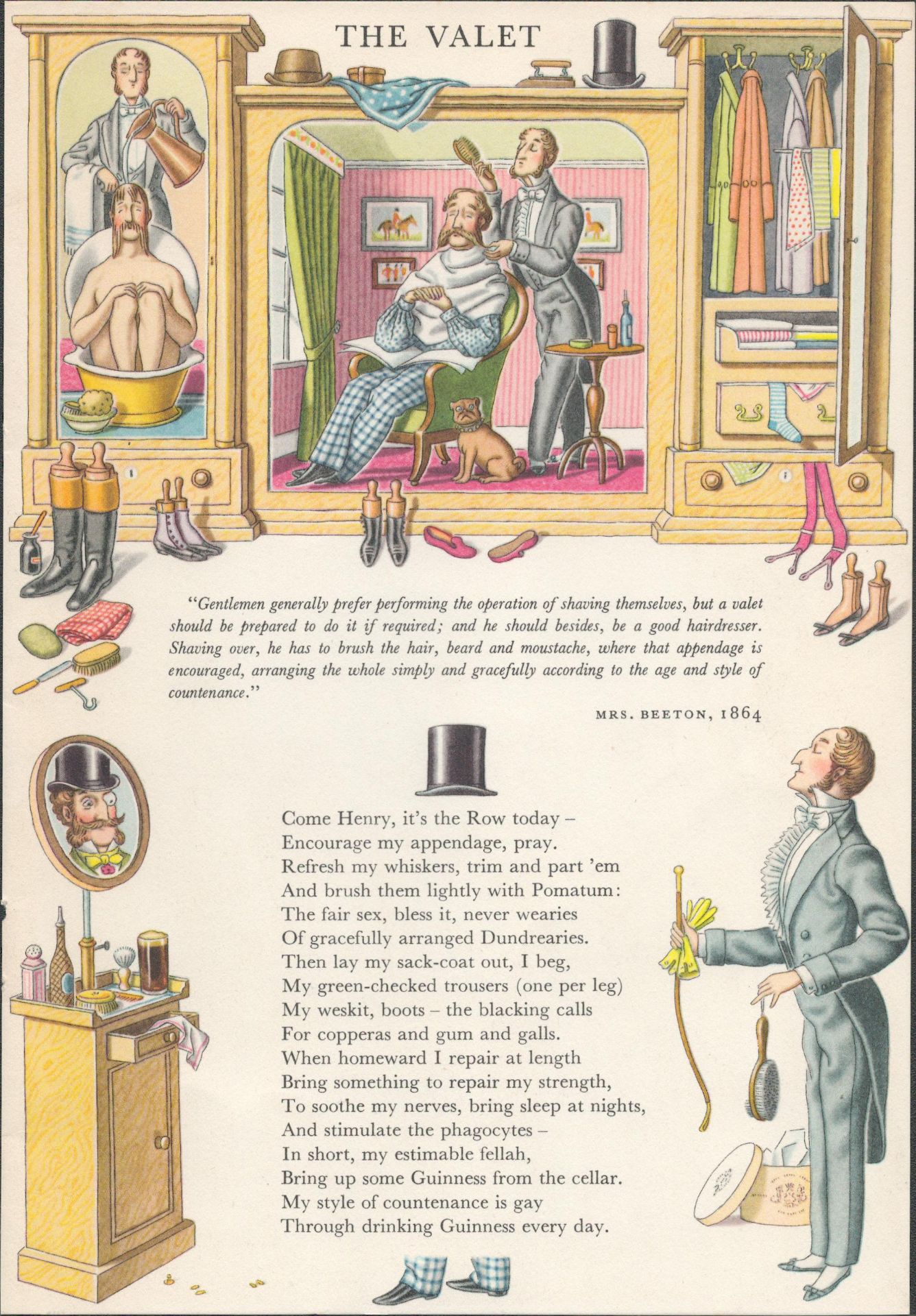 67 Years Old Guinness Double Sided Print """"The Valet & The Picnic""""