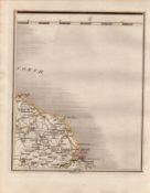Berwickshire Dunbar Berwick on Tweed Eyemouth John Cary's Map of 1794.