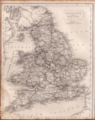 England & Wales Steel Engraved Victorian Thomas Moule c1850 Map.