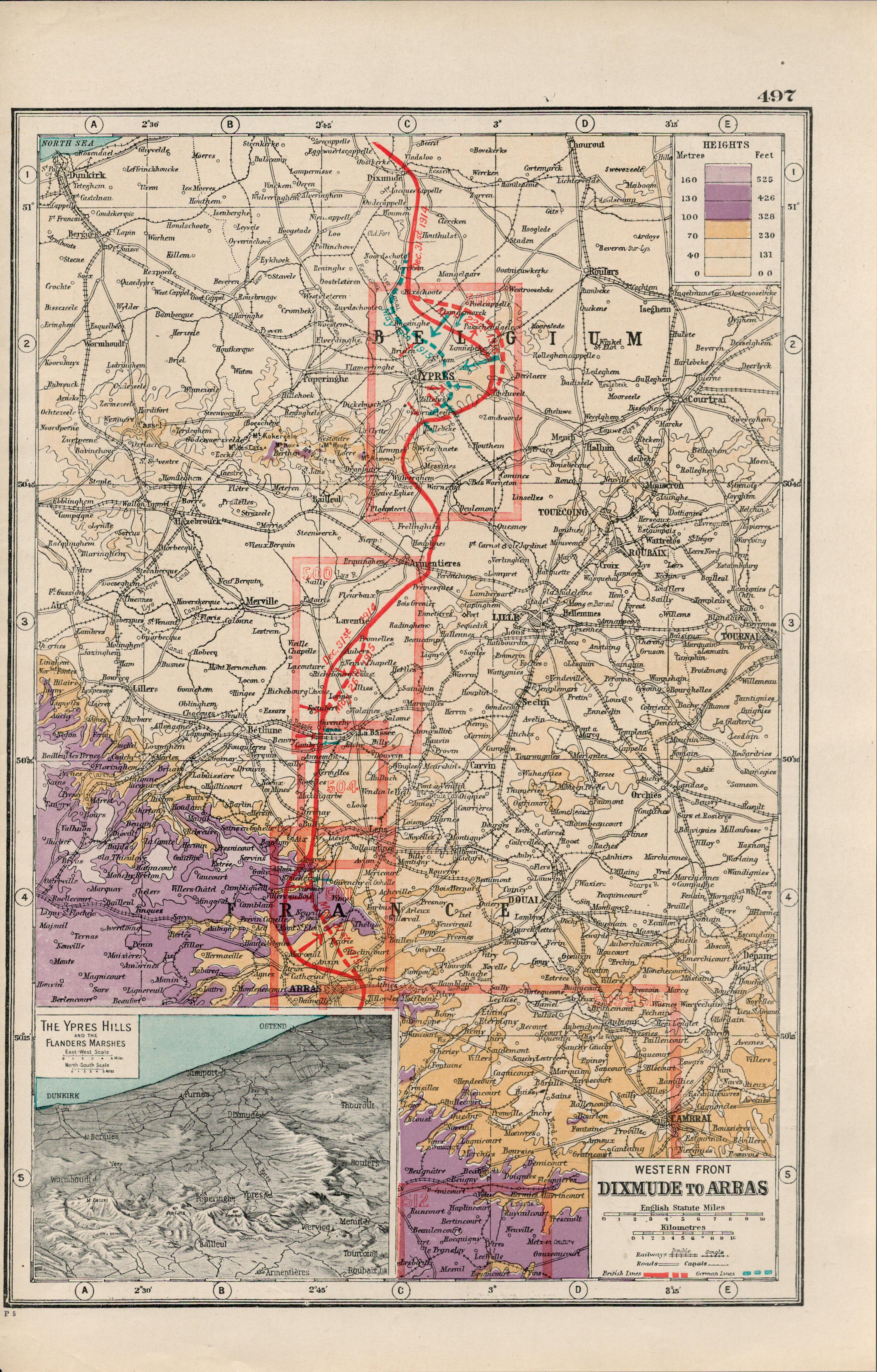 Collection of 15 WW1 Battle Fields & Maps Antique Maps 1922. - Image 7 of 11