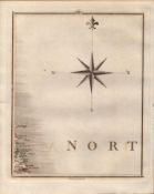 Northumbria South Shields Tynemouth Blyth John Cary’s Antique 1794 Map.