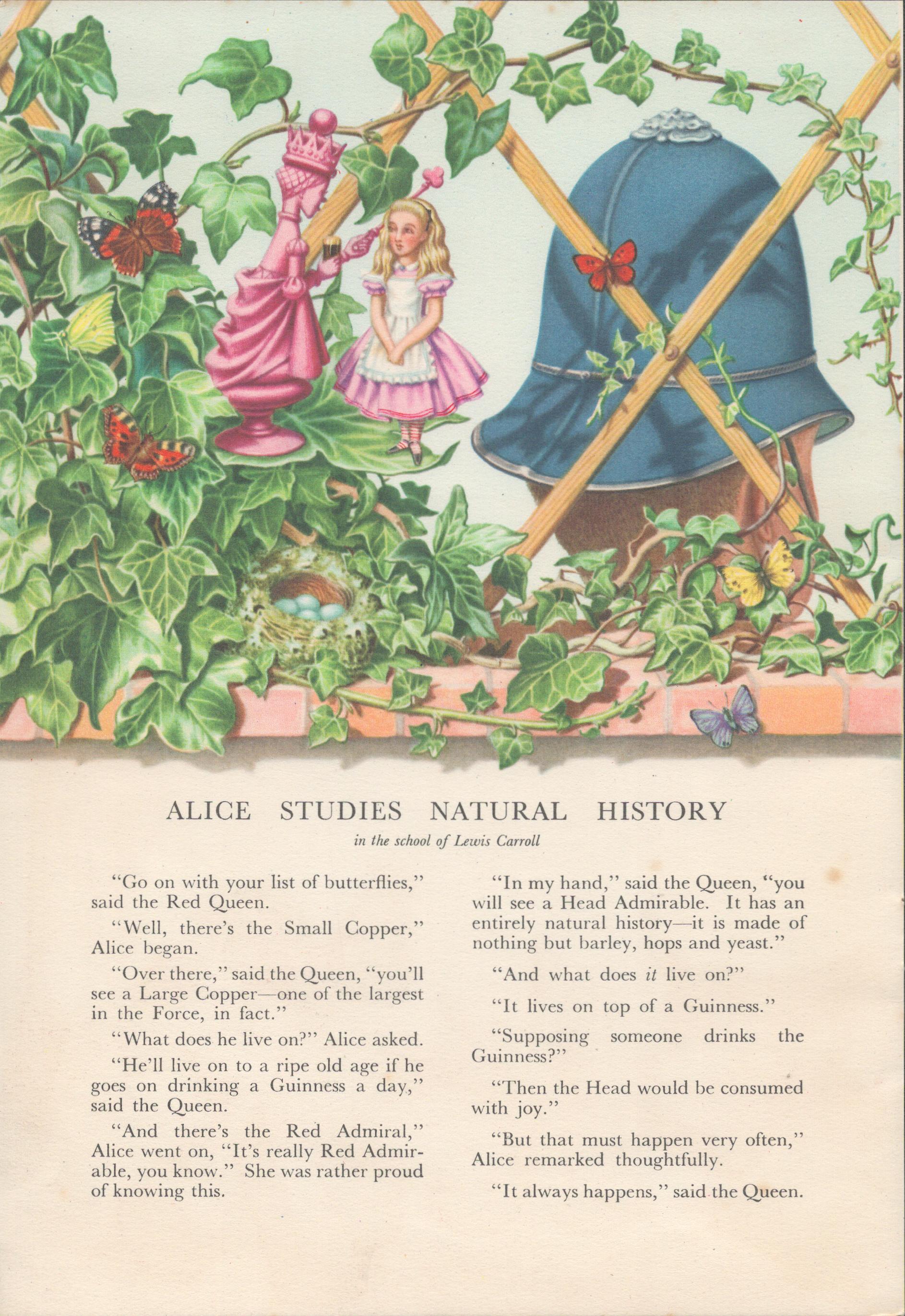 71 Years Old Alice In Wonderland Guinness Print ""Natural Science"".