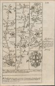 Britannia Depicta E Bowen c1730 Map Kings Lynn Billingford Norwich Yarmouth.