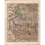 Shrewsbury Hereford Ludlow Wales - John Cary’s Antique George III 1794 Map.