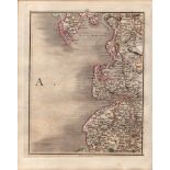 Lancashire Coast Blackpool Lake District John Carys Antique 1794 Map.